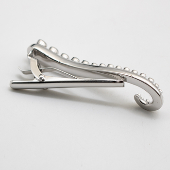 Spona za kravatu s motivom hobotnice, za muškarce, bakar, sjajna površina, minimalistički uzorak, prilagodljiv dizajn, pogodna za vjenčanje i poslovno odijevanje