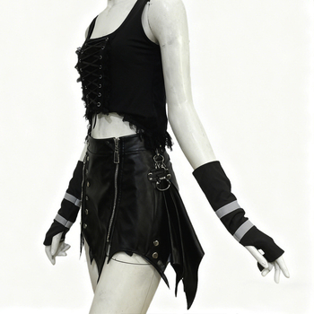 Rukavne navlake s polu-prstima rukavicama, Harajuku mračni stil, unisex, za ples, poliester >96%, proljeće 2025