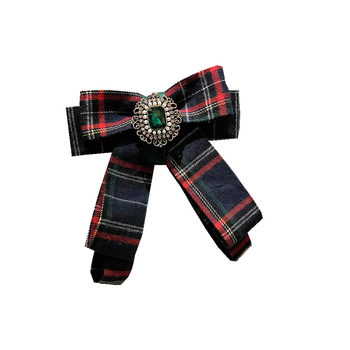 Korejskog stila karirani rhinestones ovratnik cvijetna brošura