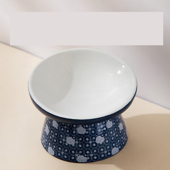 Japán stílusú kerámia macskatál, dupla tál, etetőtál, kutyatál, macska itatótál, nyakcsigolyákat véd, macska ivóvíz, háziállat-kellékek