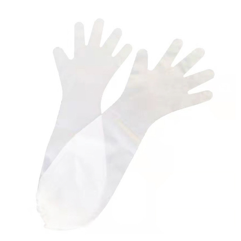 Jednokratne duge rukavice za kuhinju – otporne na masnoće, prozirne, od plastike, debljina 0,05–0,1 mm