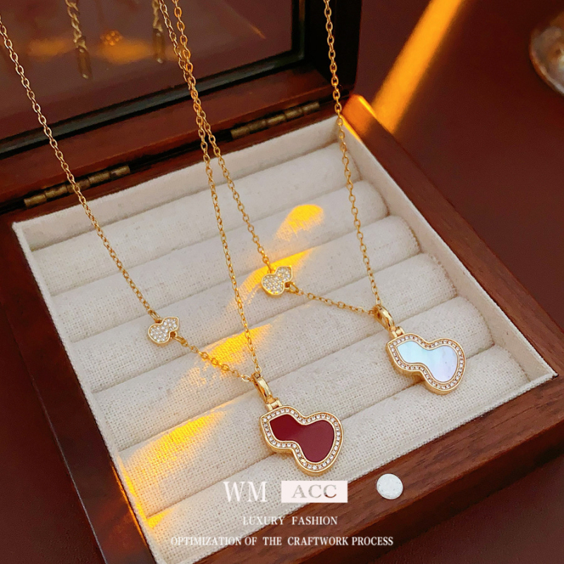 Ogrlica s privjeskom u obliku bundeve od titan čelika, lanac ključne kosti, elektroplatiranje