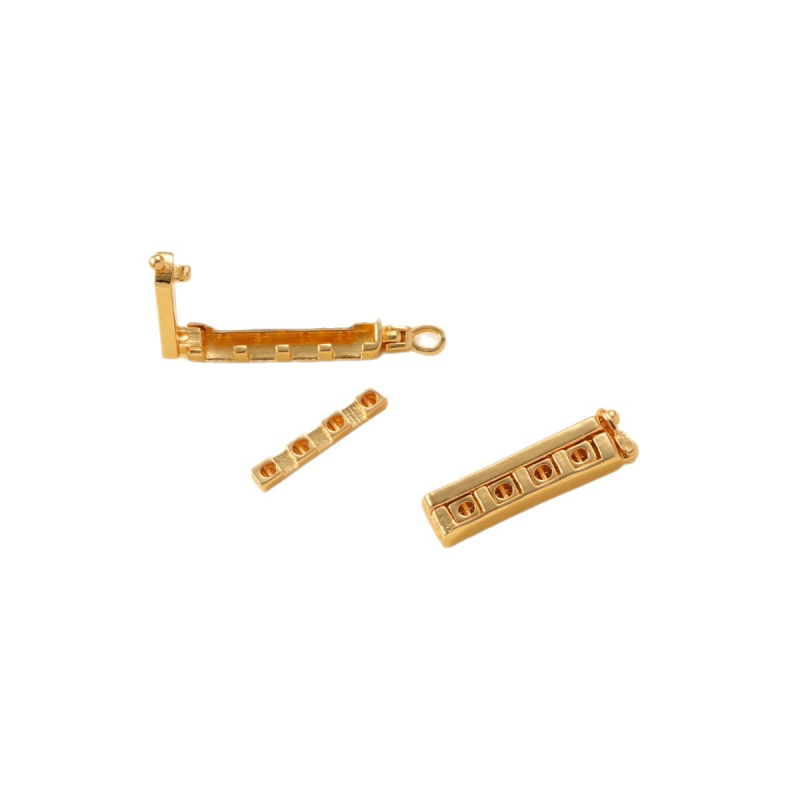 DIY bakreni nakit s premazom 18K zlatom, cirkon, odvojiva četveroredna kopča za bisernu ogrlicu