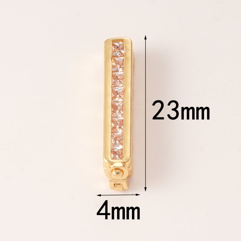 DIY bakreni nakit s premazom 18K zlatom, cirkon, odvojiva četveroredna kopča za bisernu ogrlicu