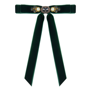 Broșă Lolita cu fundă, din aliaj, placare electrolitică, stil retro