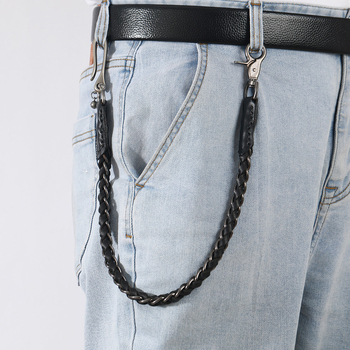 Pojasni lanac u denimu, koža gornjeg sloja, unisex, prilagodljiv, s jednim zatvaračem