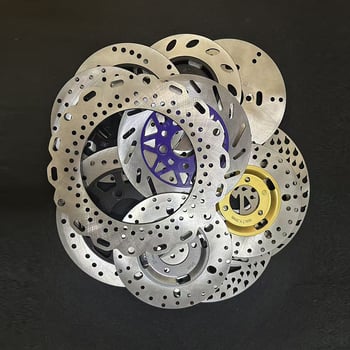Disk za kočnice za električna vozila, motocikle i skutere; strojno obrađeni nehrđajući čelik 304; unutarnji promjer 40,5/48/58 mm; debljina 3,5-5 mm; težina 500 g