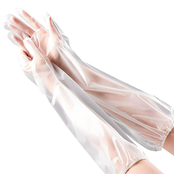 Μακριά γάντια CPE — αδιάβροχα, αντιολισθητικά και ανθεκτικά στη φθορά για κουζίνα, πλύσιμο πιάτων και πλύσιμο ρούχων