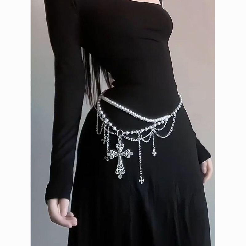 Strukni lanac, metal, unisex, modni stil, jesen 2025