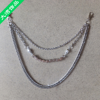 Muški metalni lanac za hlače s željeznom kopčom, ručno zatvaranje, elektroplating završna obrada, jednostavan stil