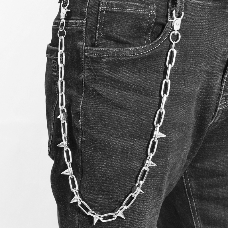 Metalni kaiš za struk u punk stilu, unisex, dizajn s jednim petljom