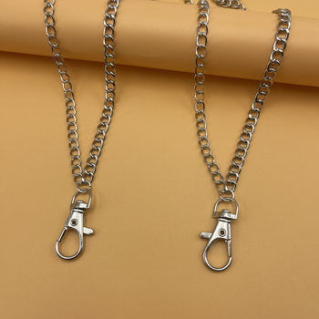 Lanț talie, metal, stil All-Match, cu cercuri multiple, lungime sub 60 cm