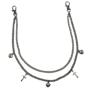 Lanț talie, metal, stil All-Match, cu cercuri multiple, lungime sub 60 cm