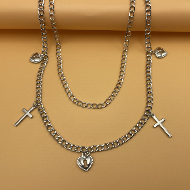 Lanț talie, metal, stil All-Match, cu cercuri multiple, lungime sub 60 cm