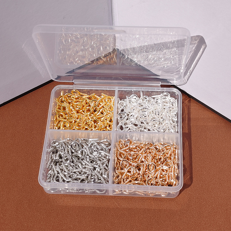 DIY komponente nakita: metalni elektroplatirani sheep-eye klinovi i kružni sheep-eye prsteni za perle, moderan gradski stil, proljeće 2024