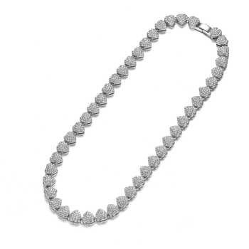 Ogrlica s dizajnom srca, hip-hop stil, cinkova legura, Xuandi.