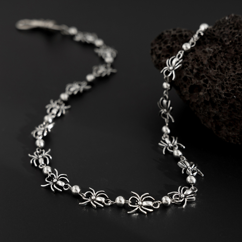 Lanț talie metalic cu motif păianjen, stil hip-hop întunecat, unisex, lungime sub 60 cm