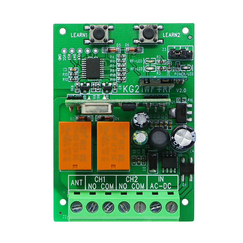 Bežična daljinski upravljač s dvosmjernim učenjem rolling koda, 433MHz, za klizna vrata i lampe (-20°C do 65°C; CE)