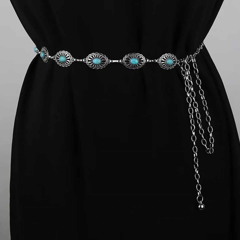 Vintage metalni lanac za struk, boemski stil dekoracije, duljina ispod 60 cm, unisex za odrasle, zima 2025