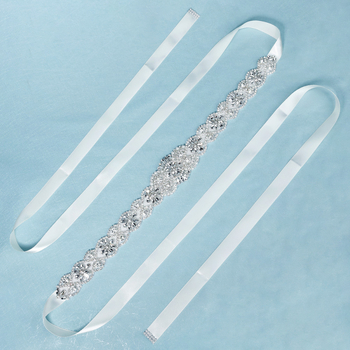 Vjenčani pojas za struk od tkanog pojasa, ručno izrađeni kristali i biseri, širina preko 4 cm, kopča: Gucker