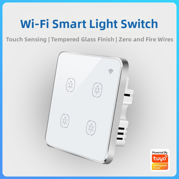 Интелигентен контролер за осветление с дистанционно управление, 100-240V AC, ≤800W натоварване, нулева фаза свързване, панел от закалено стъкло