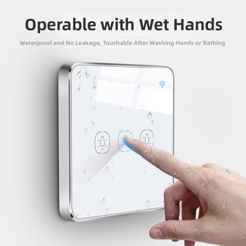 Интелигентен контролер за осветление с дистанционно управление, 100-240V AC, ≤800W натоварване, нулева фаза свързване, панел от закалено стъкло