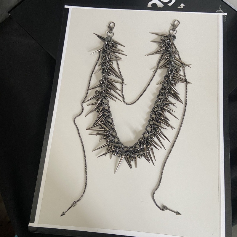 Lanac za struk – metal, unisex, dvostruke petlje za pojas, proljetno izdanje 2025
