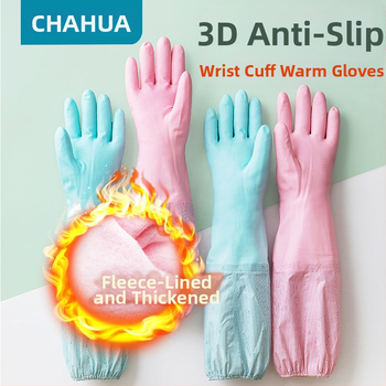 Camellia PVC Hrubé Rukavice Do Kuchyne – Odolné, Vodotesné