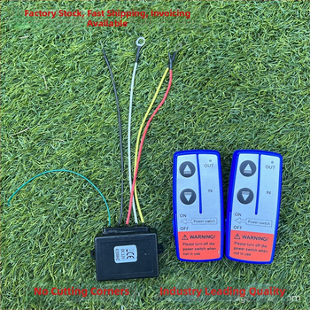 Γνήσιος ηλεκτρικός μηχανισμός έλξης 12V/24V για αυτοκίνητα και οχήματα εκτός δρόμου, κατασκευή μεγάλης αντοχής, με ασύρματο τηλεχειριστήριο