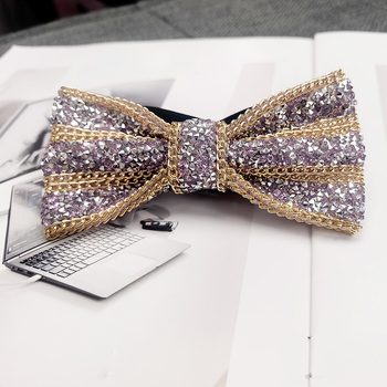 Muška elegantna leptir kravata – visokokvalitetan sjajan bow tie za bankete i pozornicu, podrijetlo Jiangsu, zima 2025