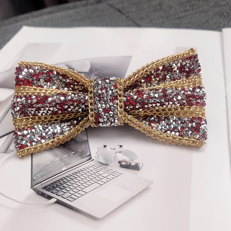 Muška elegantna leptir kravata – visokokvalitetan sjajan bow tie za bankete i pozornicu, podrijetlo Jiangsu, zima 2025
