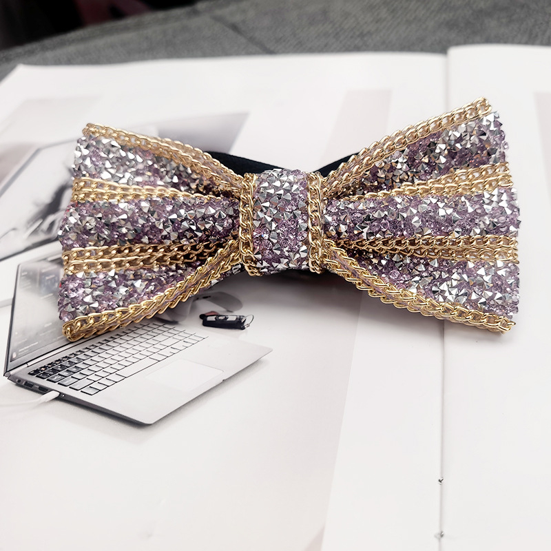 Muška elegantna leptir kravata – visokokvalitetan sjajan bow tie za bankete i pozornicu, podrijetlo Jiangsu, zima 2025