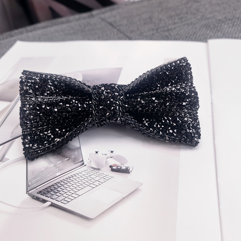 Muška elegantna leptir kravata – visokokvalitetan sjajan bow tie za bankete i pozornicu, podrijetlo Jiangsu, zima 2025