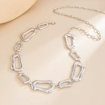 Lanț talie - Lanț din aliaj și fier, lungime sub 60 cm, buclă simplă, stil versatil, personalizare disponibilă