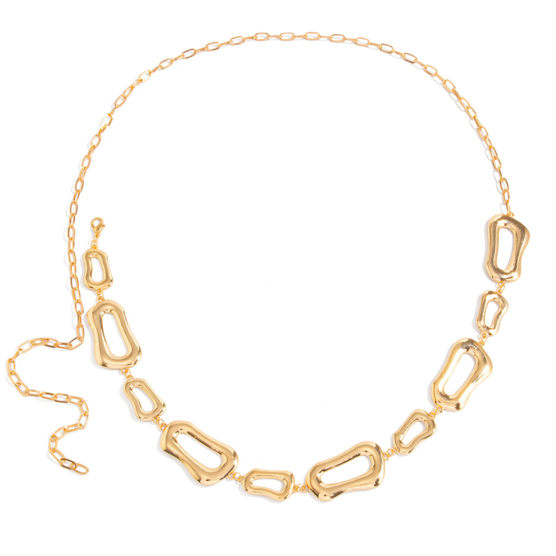 Lanț talie - Lanț din aliaj și fier, lungime sub 60 cm, buclă simplă, stil versatil, personalizare disponibilă