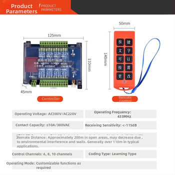 Безжичен дистанционен превключвател за контролен шкаф (Работна температура -20 до 60°C; Тип на превключвателя: дистанционно управление; Приложение: контролен шкаф)
