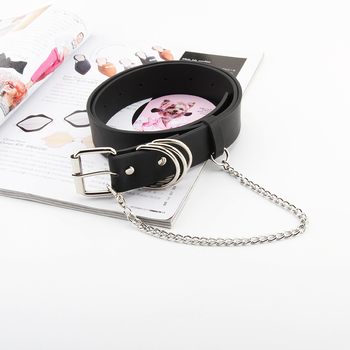 Punk stil lančani kaiš s metalnom kopčom, PU materijal, unisex modni dodatak, širina 2–4 cm