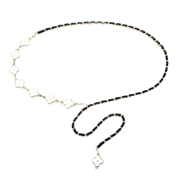 Lanț talie pentru rochie – metal, subțire, versatil; lungime 105 cm, lățime 0,1 cm, design cu un singur inel