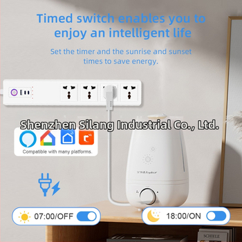 Smart univerzálny predlžovač s Wi‑Fi ovládaním, US/UK/EU zásuvky, 16A, 110–240V, 3500W