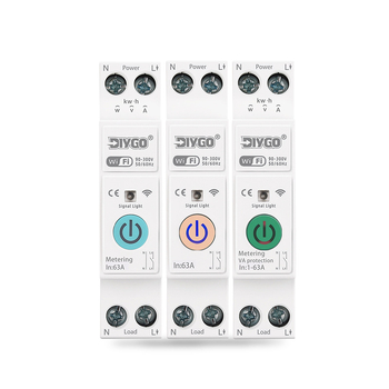 Intelligens áramkör-megszakító WiFi energia-mérővel, túl- és alacsony feszültség védelem, távoli vezérlés alkalmazással és időzítővel