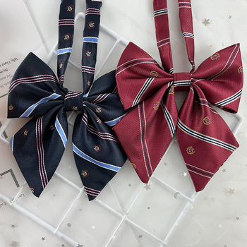 Mašna za ovratnik s cvijetom — unisex, umjetna koža, prugasti uzorak, podstava od poliestera