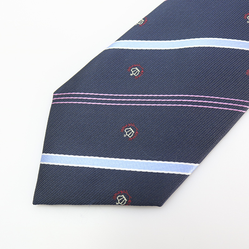 Mašna za ovratnik s cvijetom — unisex, umjetna koža, prugasti uzorak, podstava od poliestera