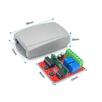 Bežični relejni prekidač s dvostrukim kodom za garažna vrata, 433 MHz, DC9V-24V