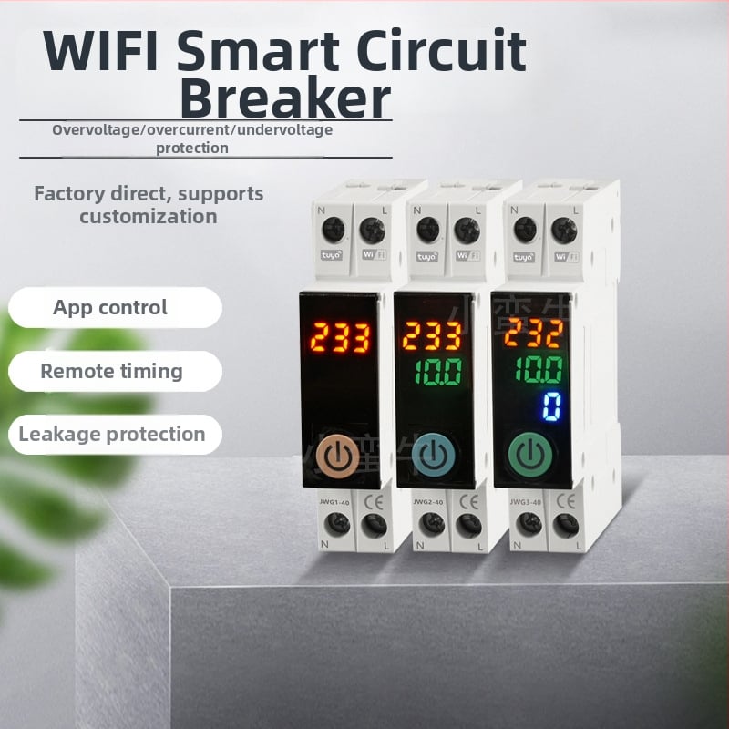 Inteligentný istič s meraním a diaľkovým WiFi ovládaním, 220–240V, panel z protipožiarného PC, meďový plech, 10 000+ cyklov