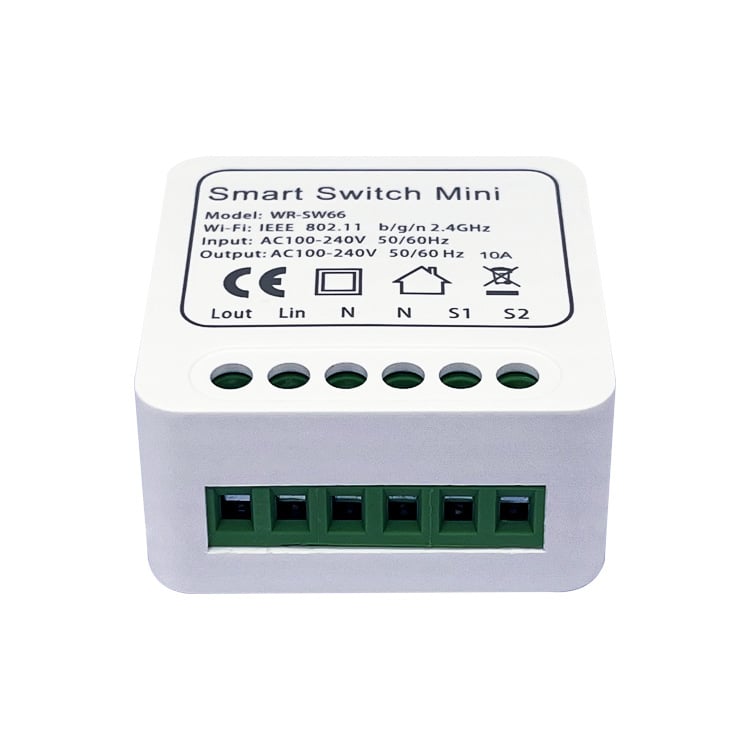 WiFi pametni prekidač 10A, 110-240V, Bez žica, Bežični daljinski upravljač, PC panel otporan na vatru