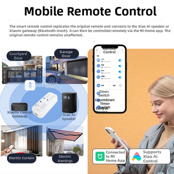 Gateway RF Mijia Mesh pentru controlul ușii prin telecomandă — întrerupător de ușă la distanță (Brand: Happy time; Tip: control de la distanță al întrerupătorului de ușă; Tip întrerupător: întrerupător de la distanță)