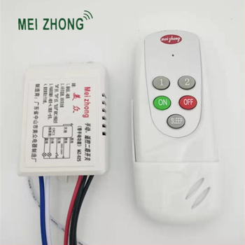 Dvojcestný diaľkový vypínač osvetlenia, RF bezdrôtový, 220V, cez stenu, model MZ-825
