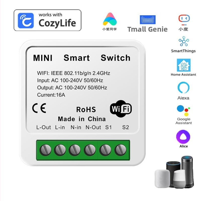 cozylife HomeKit dvojkanálový WiFi inteligentný spínač, 100-240V, 16A, ovládanie Siri a plánovanie v aplikácii/na diaľku