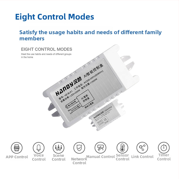 Han's Comutator fără fir 220V – controler unic canal pentru iluminat de plafon inteligent în casă