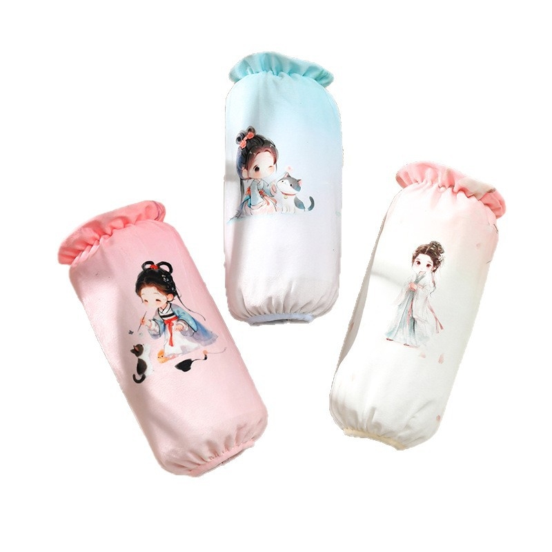 Originalni dizajn rukavice s baršunastim pre žene, cartoon motiv, anti-prljanje, originalni dizajn, pogodno za jesen-zimu-proljeće